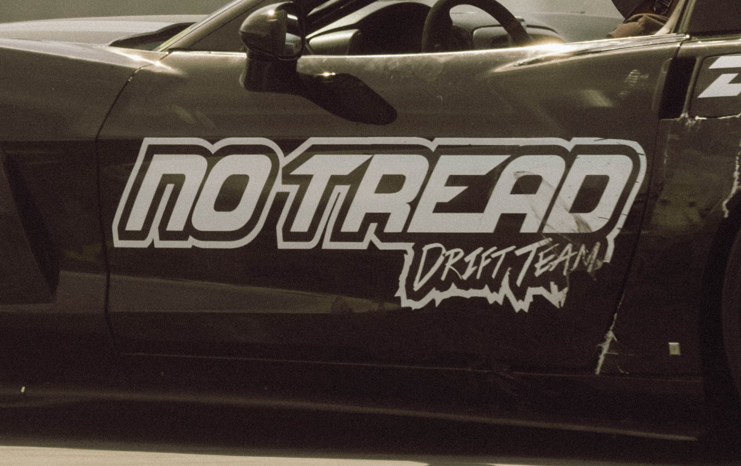 No Tread Drift Team Door Decal x2