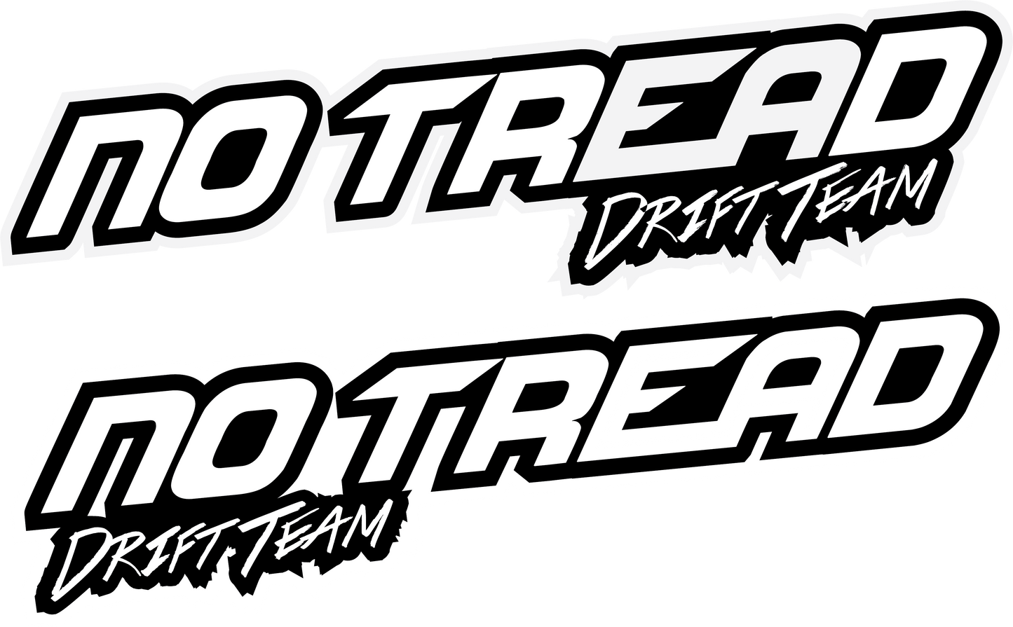 No Tread Drift Team Door Decal x2