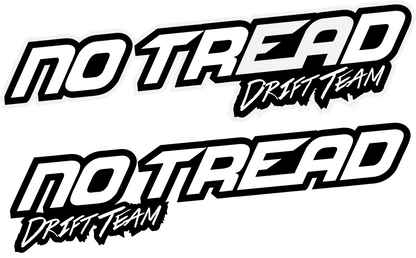 No Tread Drift Team Door Decal x2